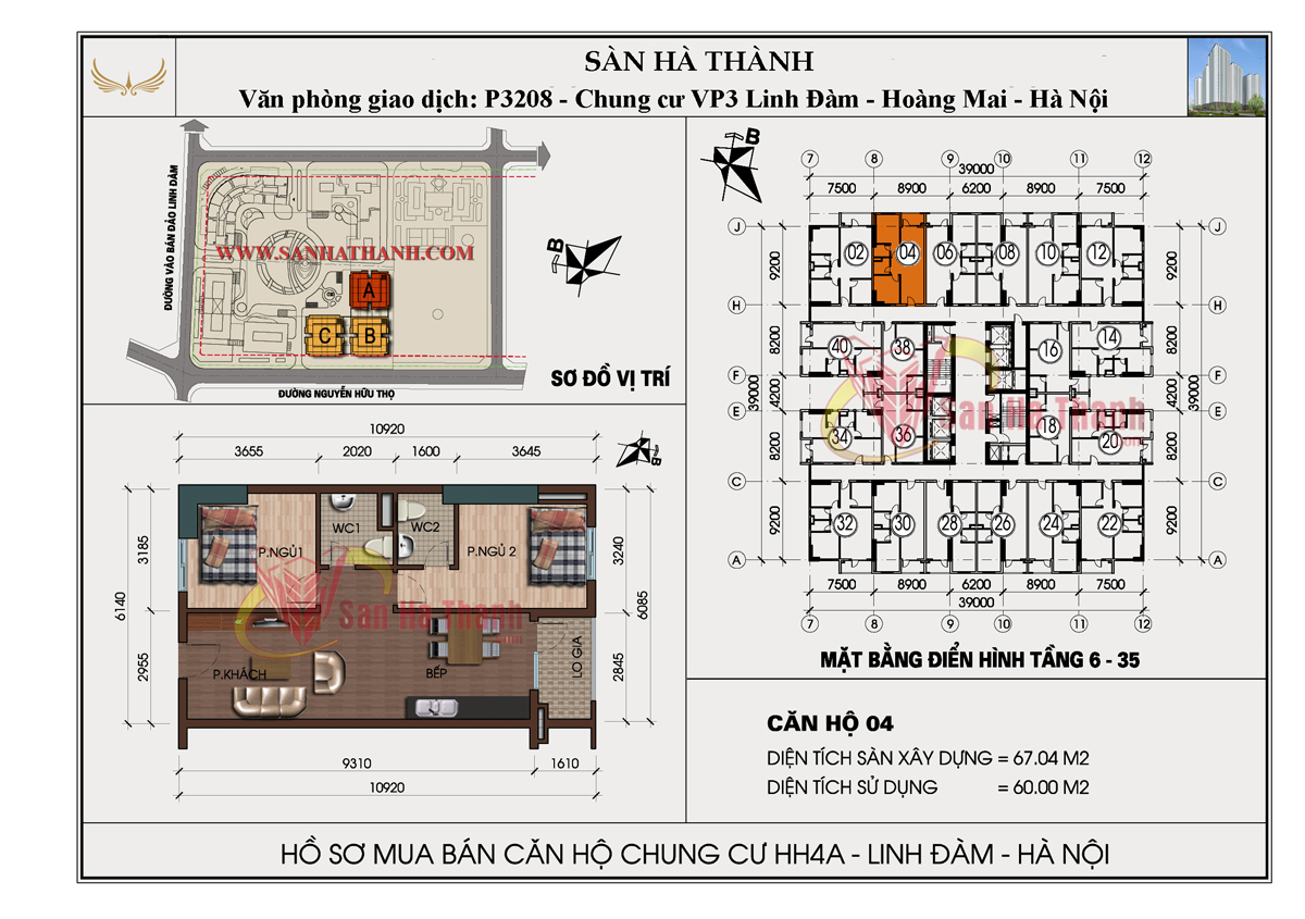 Mặt bằng căn hộ Chung cư HH4 Linh Đàm 2 Mat-bang-can-ho-Chung-cu-HH4-Linh-Dam-2