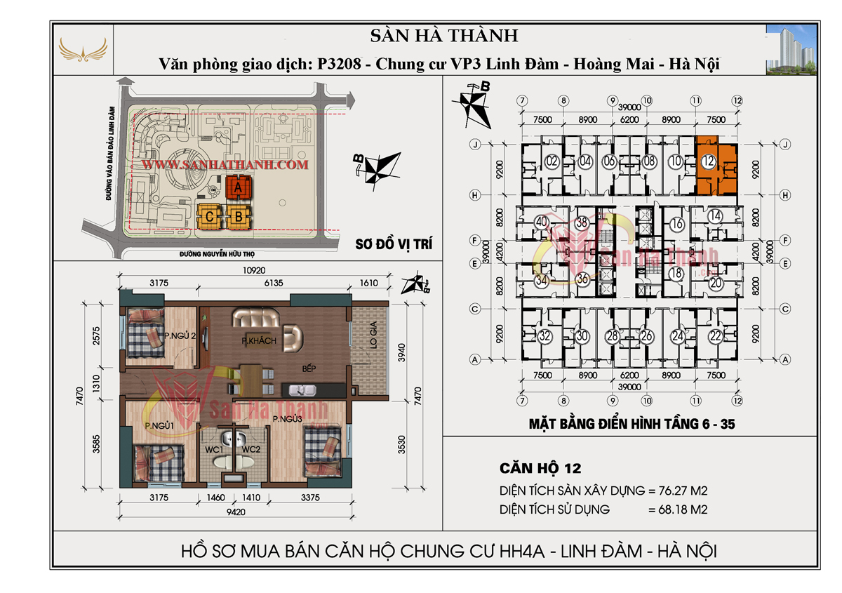 Mặt bằng căn hộ Chung cư HH4 Linh Đàm 6 Mat-bang-can-ho-Chung-cu-HH4-Linh-Dam-6
