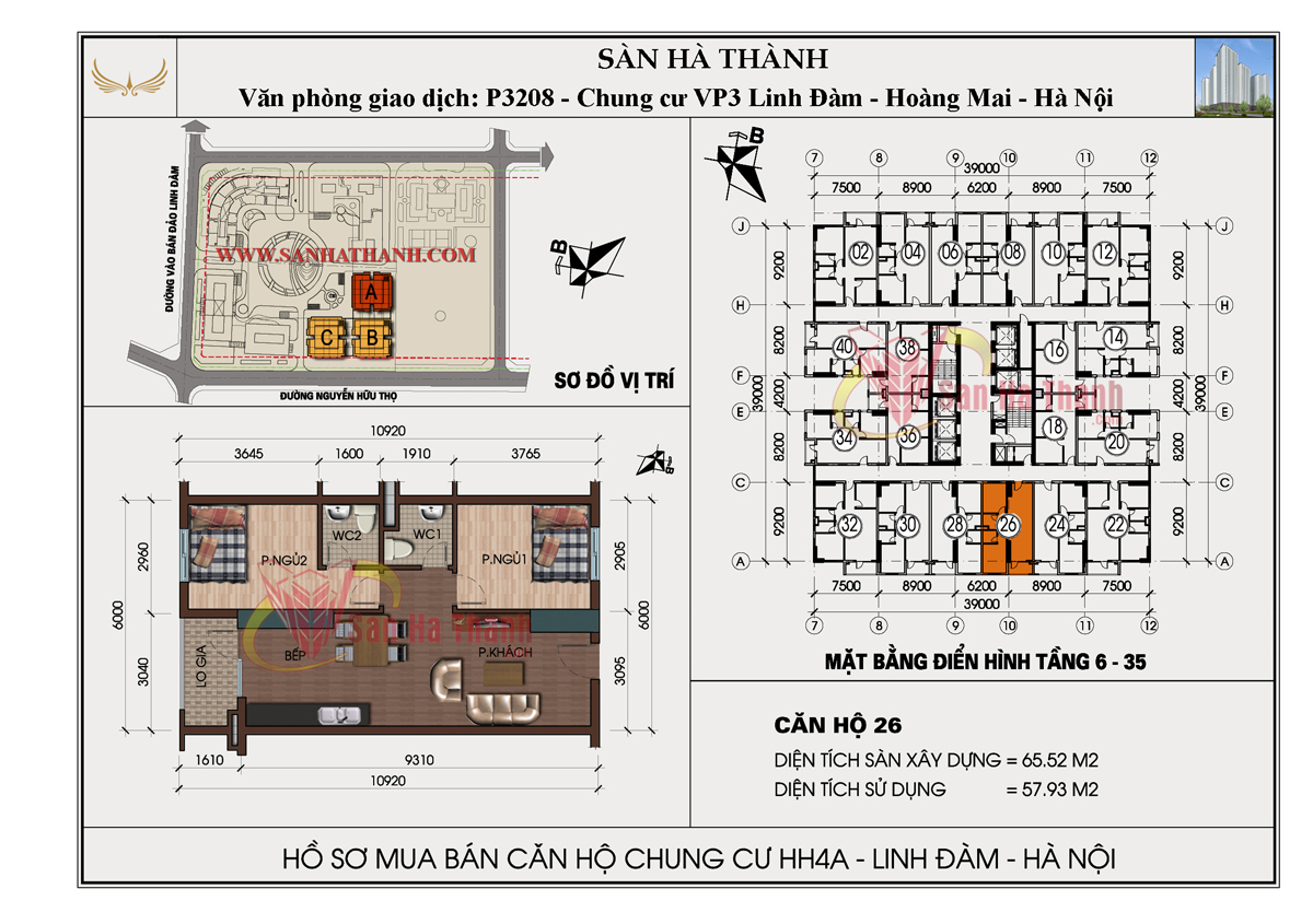 Mặt bằng căn hộ Chung cư HH4 Linh Đàm 13 Mat-bang-can-ho-Chung-cu-HH4-Linh-Dam-13