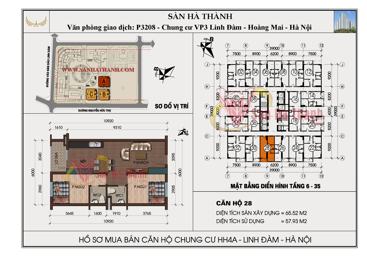 Mặt bằng căn hộ Chung cư HH4 Linh Đàm 14 Mat-bang-can-ho-Chung-cu-HH4-Linh-Dam-14