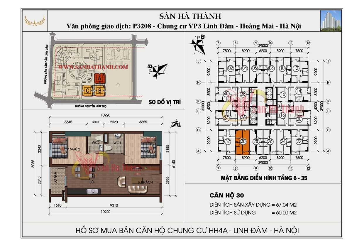 Mặt bằng căn hộ Chung cư HH4 Linh Đàm 15 Mat-bang-can-ho-Chung-cu-HH4-Linh-Dam-15