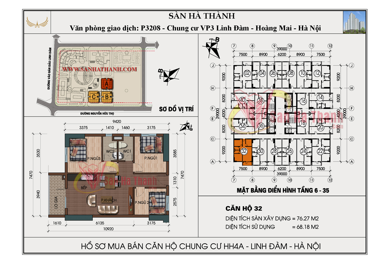 Mặt bằng căn hộ Chung cư HH4 Linh Đàm 16 Mat-bang-can-ho-Chung-cu-HH4-Linh-Dam-16