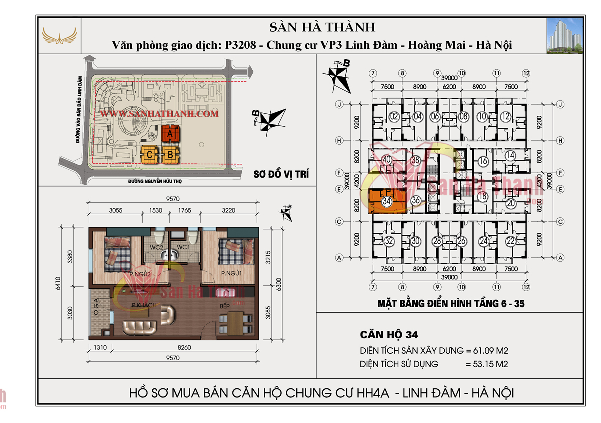 Mặt bằng căn hộ Chung cư HH4 Linh Đàm 17 Mat-bang-can-ho-Chung-cu-HH4-Linh-Dam-17