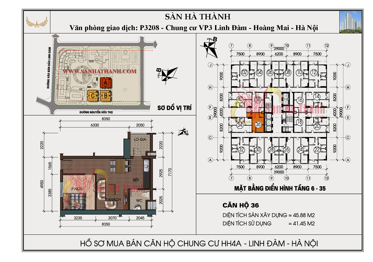 Mặt bằng căn hộ Chung cư HH4 Linh Đàm 18 Mat-bang-can-ho-Chung-cu-HH4-Linh-Dam-18