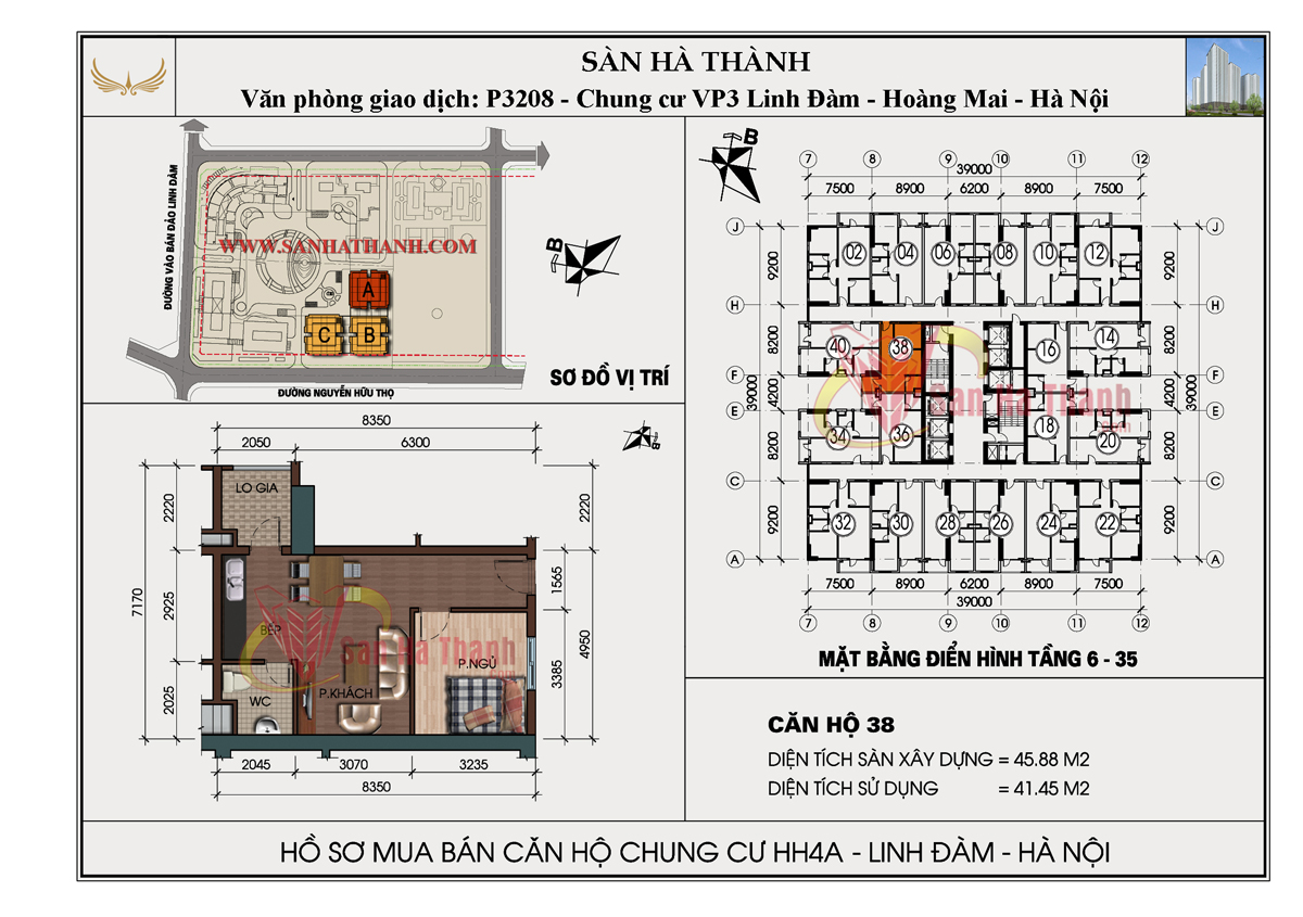 Mặt bằng căn hộ Chung cư HH4 Linh Đàm 19 Mat-bang-can-ho-Chung-cu-HH4-Linh-Dam-19